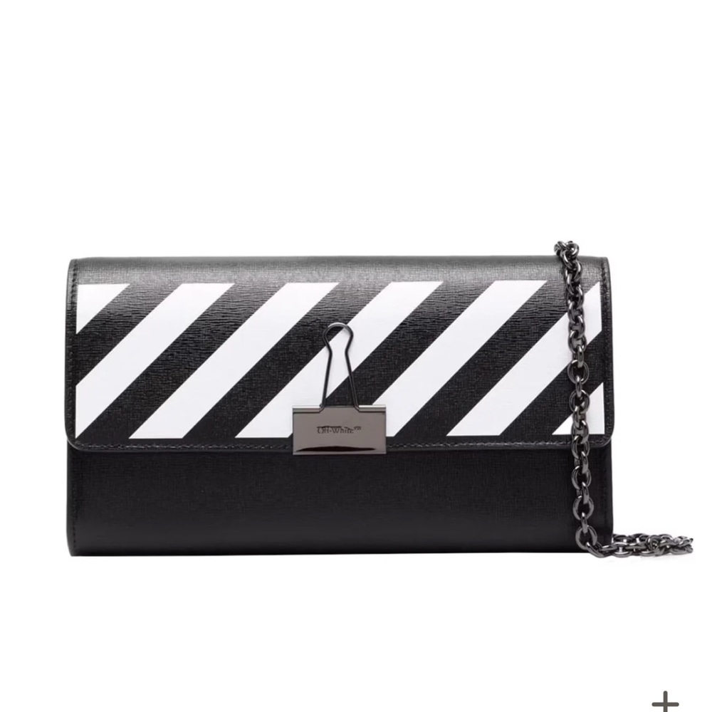 OFF-WHITE BINDER CHAIN WALLET